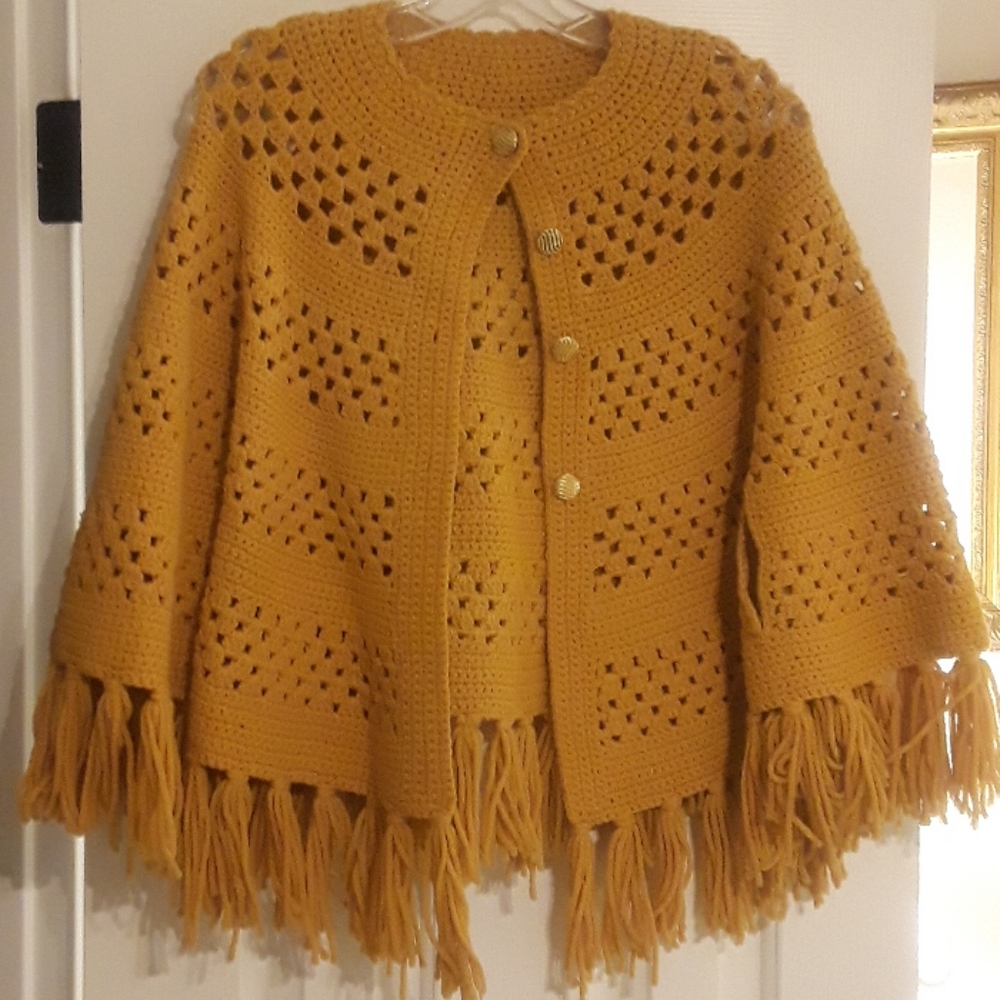 Handmade crocheted cape